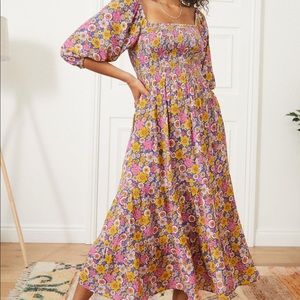 Urban Outfitters Lottie 70s Midi Dress